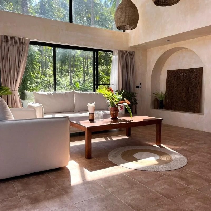Lounge with sofas in the Luxury 1-Bedroom Villa at Arcana